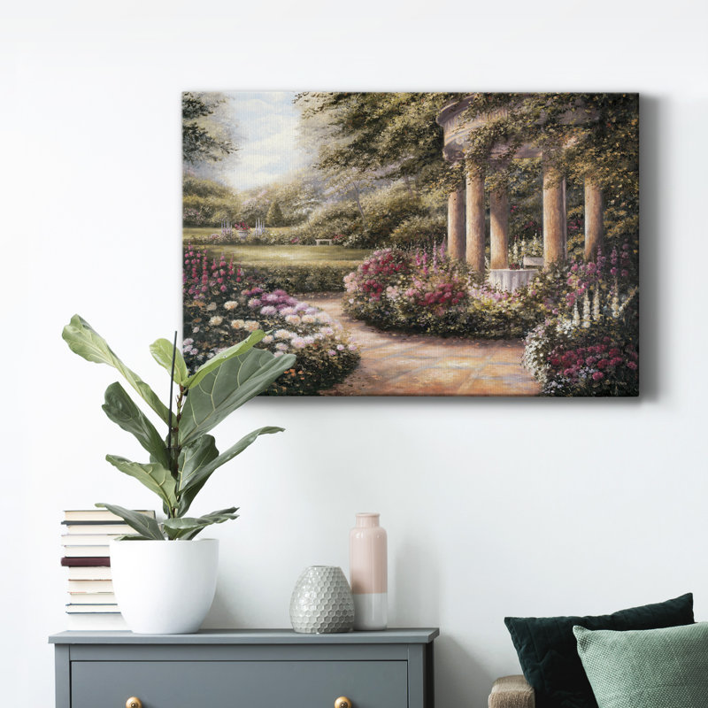 Rose Garden II - peinture sur toile tendue, H 36 po x l 24 po x P 1 po