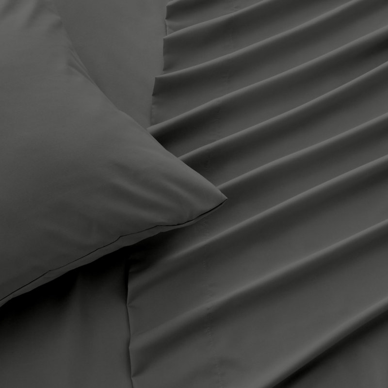 Graphite Full Microfiber Wrinkle-Resistant Sheet Set