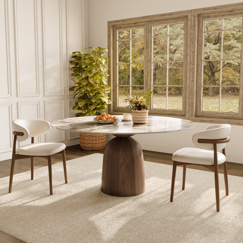 Ensemble 5 pièces de table et chaises de cuisine, H 29,52 po x L 47,24 po x l 47,24 po, Glossy Pandora