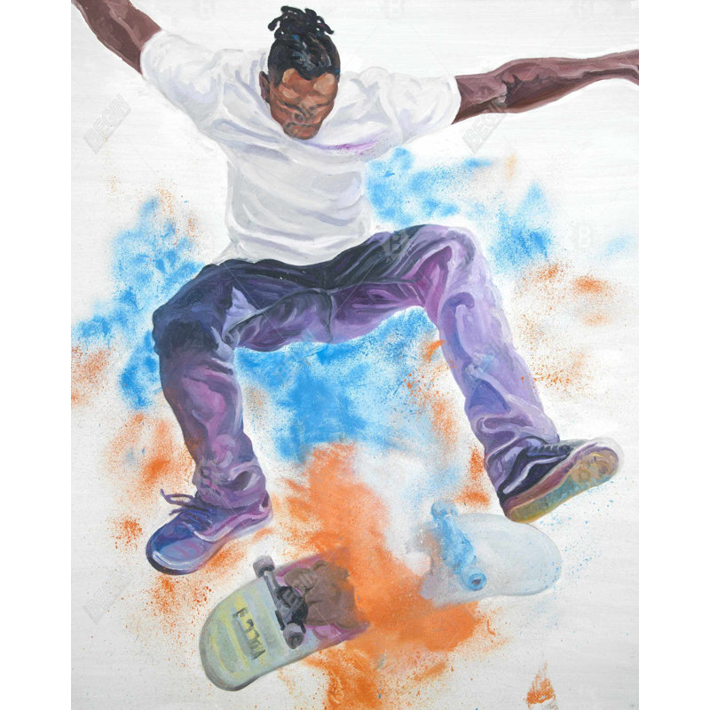 Skater Print On Canvas
