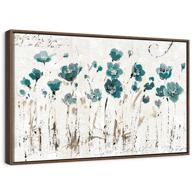 Leota Balance VI - bleu, Cadre flottant en noyer, 31 po x 21 po