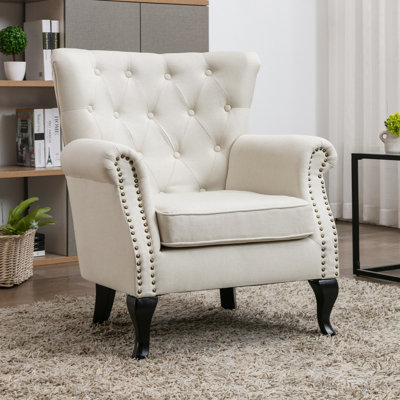 Fauteuil à oreilles large de 31,5 po Kimmie
