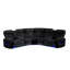 Canapé modulaire Skaline inclinable noir-175827459