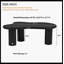 ON-TREND Table basse en nuage de 44 po x 25,9 po avec plateau de 1,5 po d'épaisseur, table de bout irrégulière de style crème avec 3 pieds robustes, table centrale élégante avec bord rond pour le salon, noir