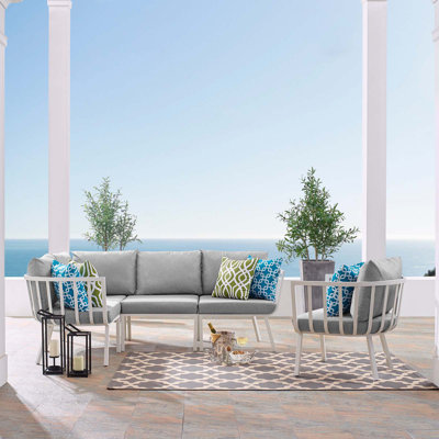 Ensemble de patio d'extérieur 5 pièces Riverside par Modway
