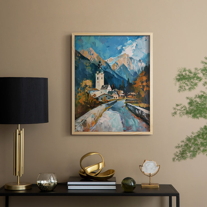 LANDSCAPES Series CDII, reproduction encadrée - bois massif, H 30 po x l 24 po, Naturel