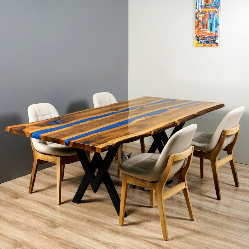 Table de salle à manger en époxy Live Edge