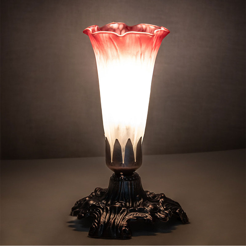 Jerin Torchiere Table Lamp, Pink/White