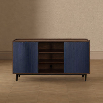 Buffet Mid-Century 59 po avec 7 tablettes réglables Duane