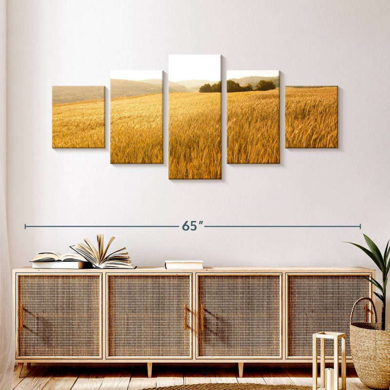 Tranquil Wheat Fields, 24" H x 55" W