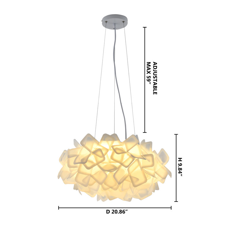 Lustre nuage blanc en acrylique Eclectic