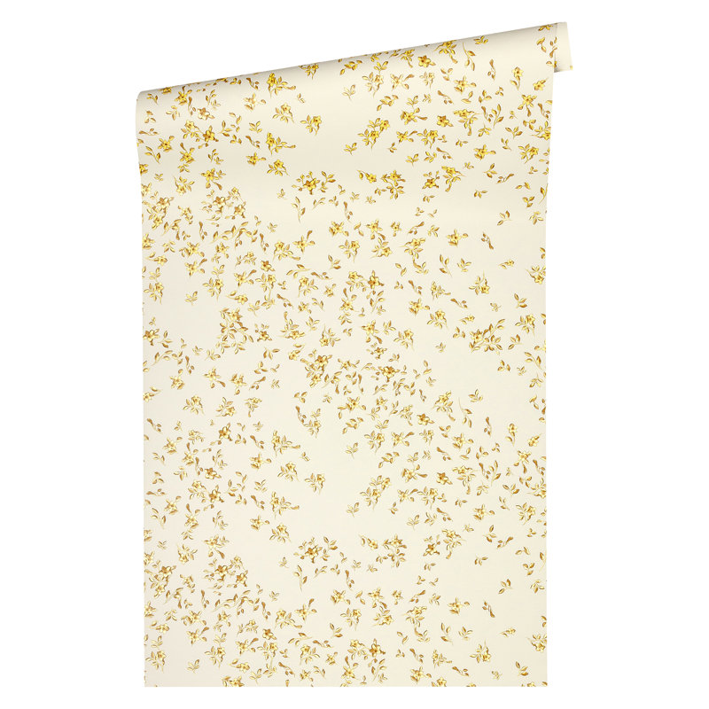 1005cm x 70cm Wallpaper Roll, White/Yellow/Beige