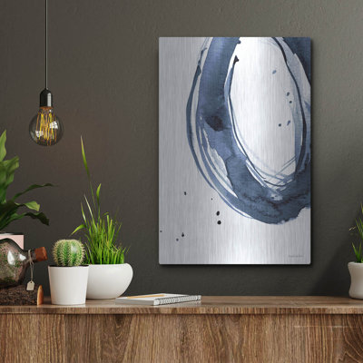 Ivy Bronx 'Bold Blue 2 Dark' by Mercedes Lopez Charro Metal Wall Art