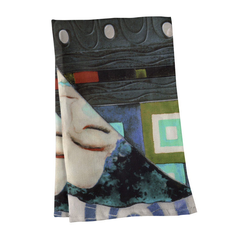 Serviette de thé Magaw, Sergé de coton, Bleu