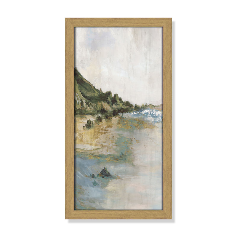Impression «Tide’s Edge» par Casa Fine Arts, Reproduction encadrée sans passe-partout, H 17 po x l 9 po x P 0,75 po, Naturel