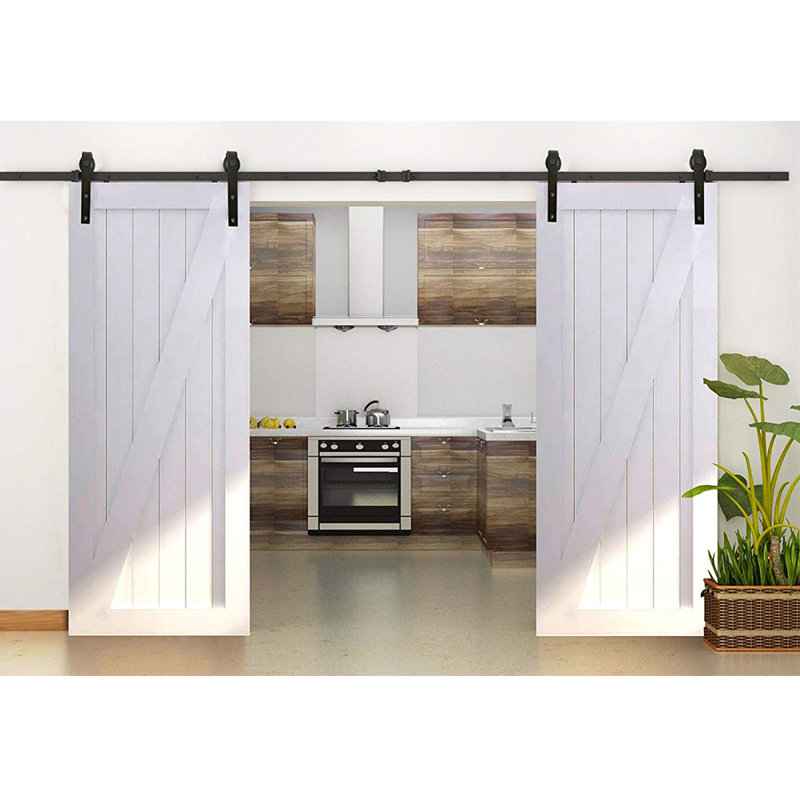 Ensemble de quincaillerie de porte en bois de grange double standard