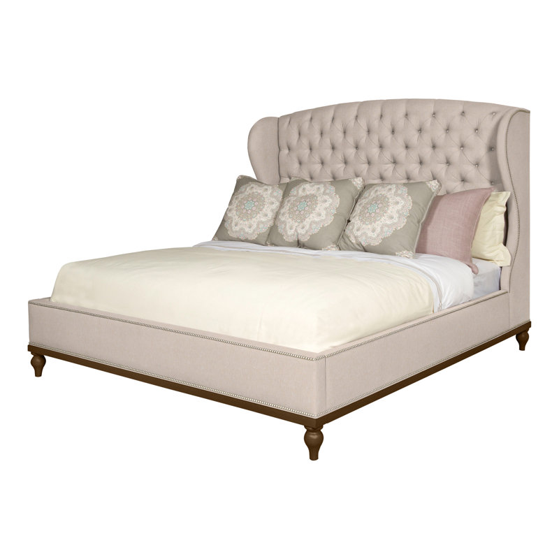 Emma Queen Upholstered Panel Bed, Navajo, Yes, Jiggles Fawn