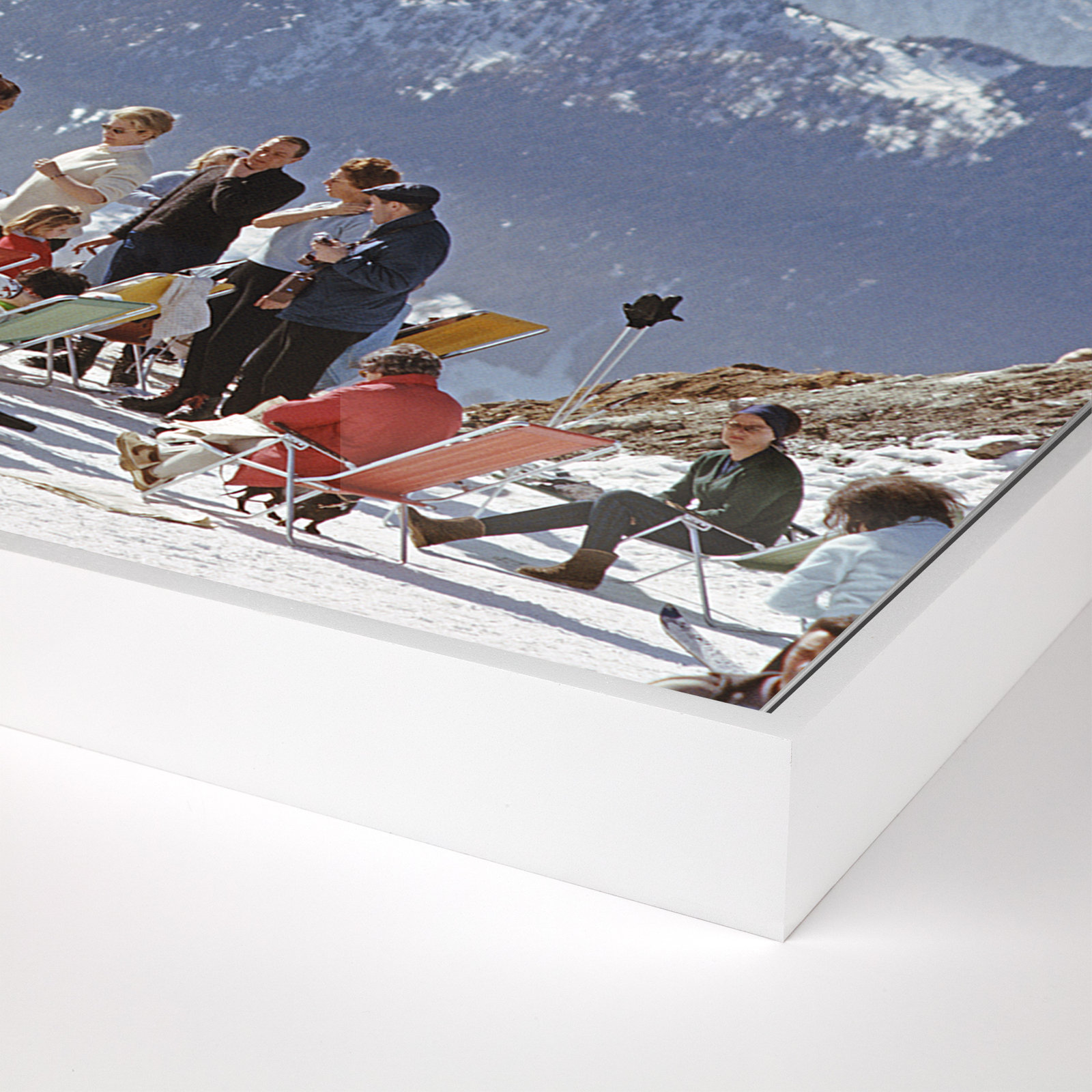 Lounging In Verbier by Getty Gallery, 32" H x 48" W x 2" D, White