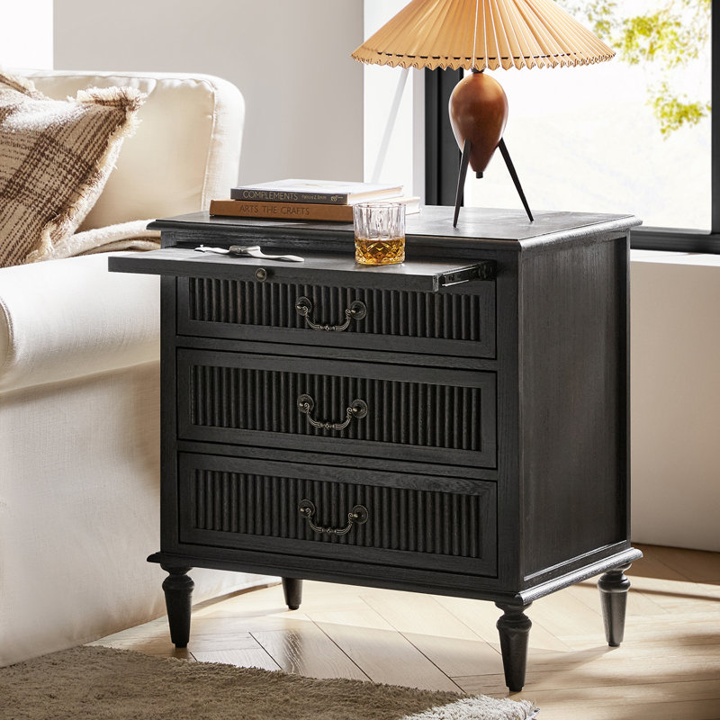 Table de bout Kaybri Farmhouse, Gris anthracite