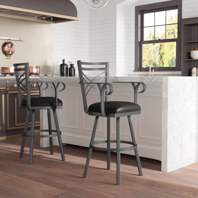 Tabouret de bar et de comptoir Acker, Tabouret de comptoir (siège d'une hauteur de 26 p
