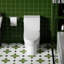 Toilette économiseur d'eau 1,28 po, conception allongée et confortable, siège, chasse d'eau 1000 grammes, blanc brillant 003S, appareil de salle de bain au sol