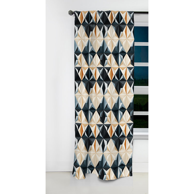 Miroir géométrique blanc à motif symétrique minimaliste blanc - 1 panneau, L 52 po x L 84 po