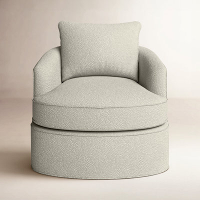 Mills Upholstered Swivel Barrel Chair