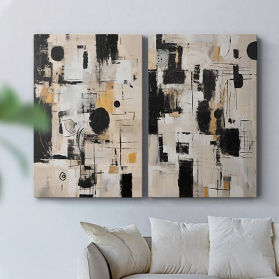ABSTRACT Series CECXCIV - Toile tendue avec châssis de qualité supérieure - Prêt à être accroché