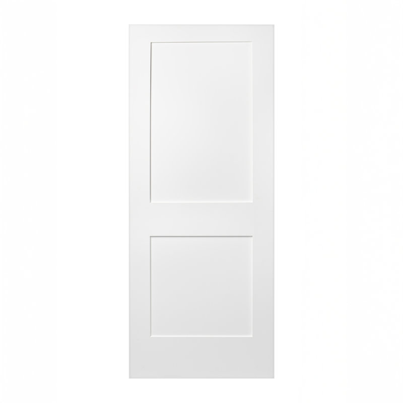 Slab 2-Panel Shaker White- No Handle Precut, 30" x 96"