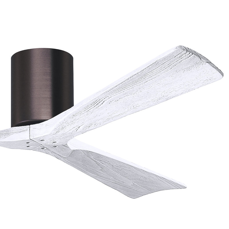 Ventilateur de plafond à 3 pales Olivier, Bronze brossé, Blanc mat, 60"