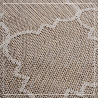 Ivory /Trellis Indoor/Outdoor Area Rug