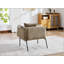 Fauteuil de détente avec petite table et coussin de dossier, canapé une place moderne et capitonné pour salon, chambre ou jardin-47478079