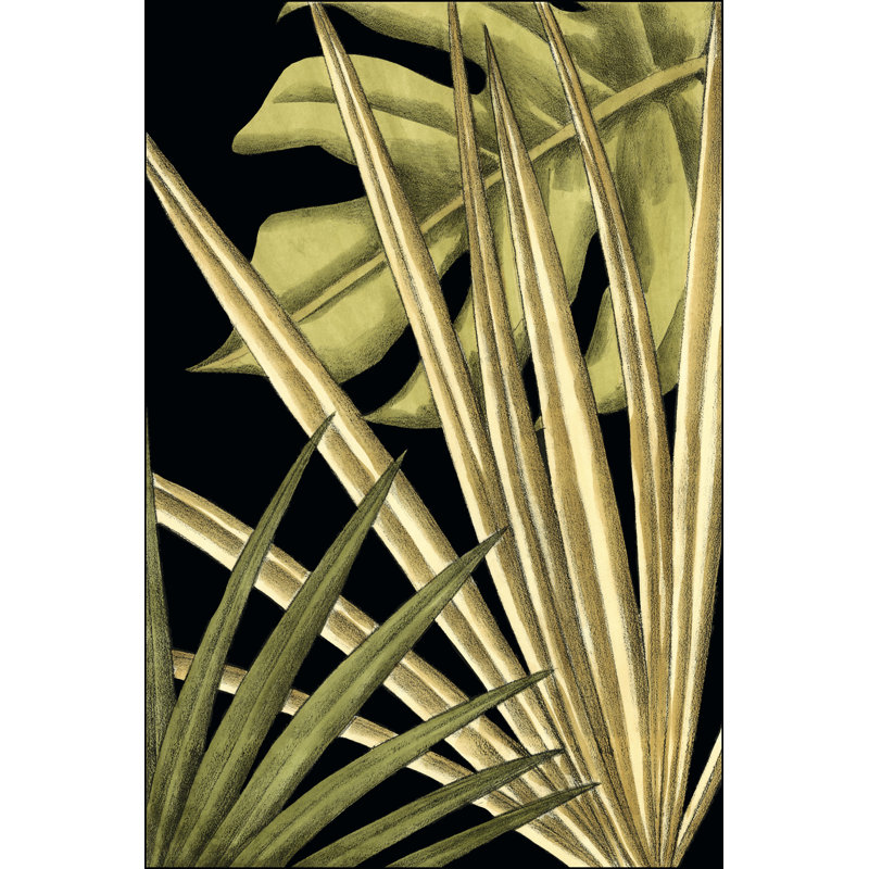 Feuilles tropicales rustiques IV, H 12 po x l 8 po x P 1,25 po