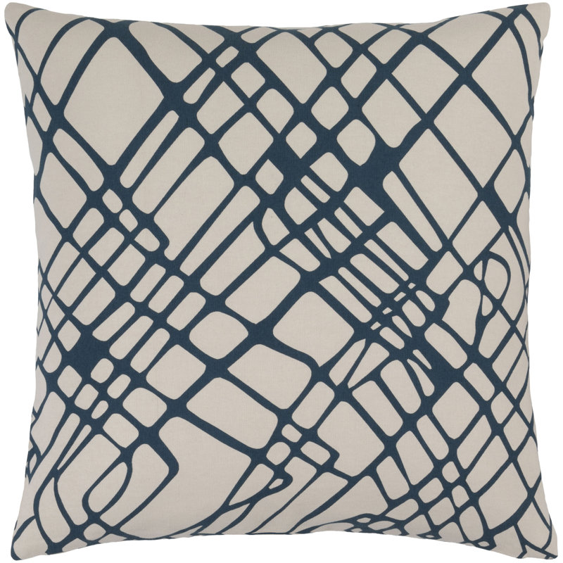 Somerset 100% Cotton Throw Pillow Cover, Brown\Neutral, 18" H x 18" W x 0.25" D