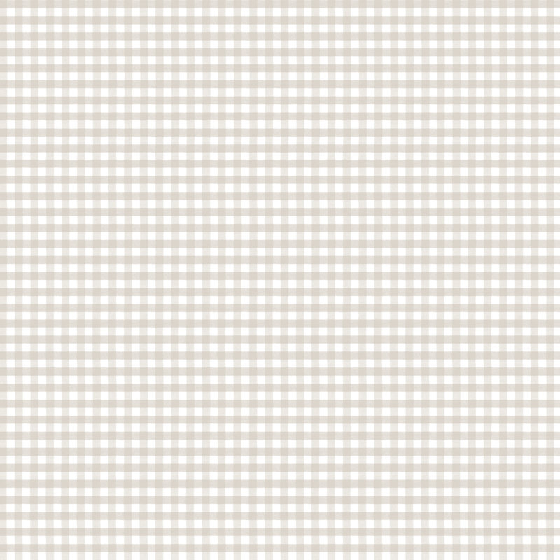 Blooming Garden Collection Small Check Wallpaper Roll, Beige