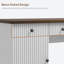 Bureau de bureau cannelé 60 po avec station de charge, bureau d'ordinateur de direction moderne avec classeur 60 po-525441411