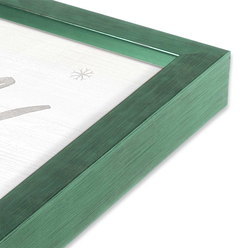 Impression de Woodland Winter Wishes II, Cadre simple Lemon Grass, bois massif, H 21,5 po x l 21,5 po