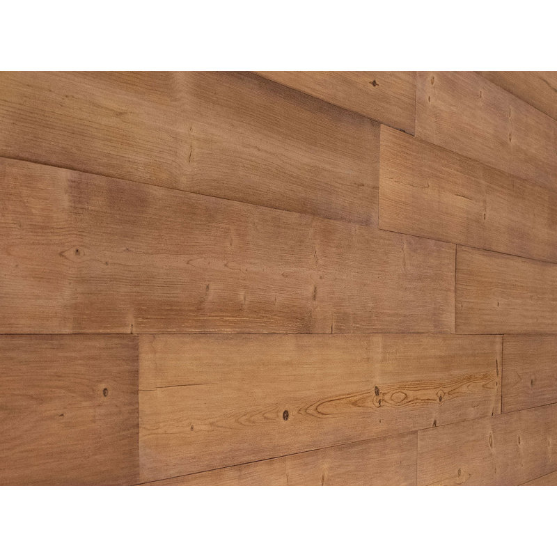 Light Brown Rustic Pine Wood Plank Self-Adhesive Panels