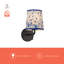 Luminaire mural / pour salle de bain Andrewson en or brossé 10 po avec abat-jour en lin plissé bleu à motif Andrewson-1327296806-1327296808
