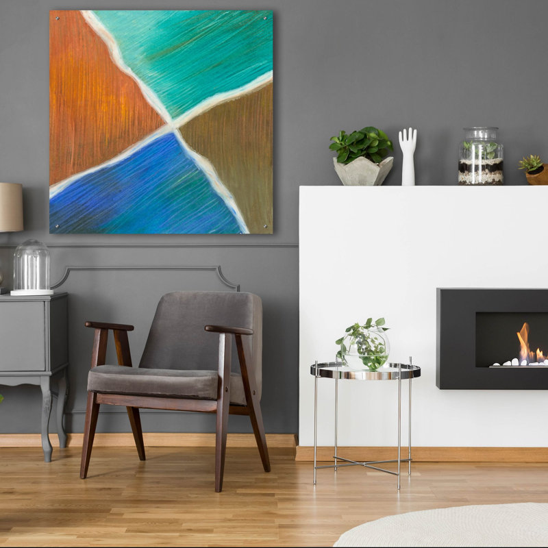 «Out Of The Box 1» par Alicia Ludwig, art mural en verre acrylique, H 36 po x l 36 po