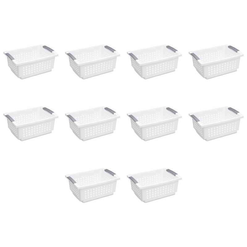 Petit panier empilable Sterilite, bacs de rangement empilables, placards de rangement, garde-manger, salle de bain ou salle de classe