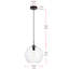 Luminaire suspendu simple en forme de globe à 1 lumière Rincon-761915989