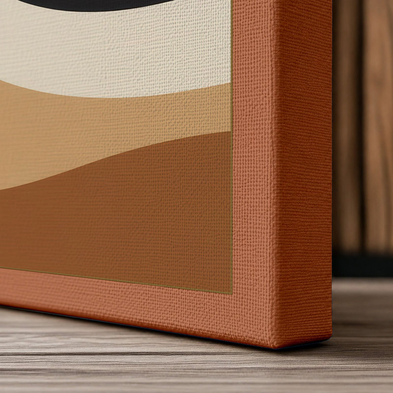 Flowing Forms Mid-Century - Wrapped Canvas, 18x12 - 45.7 x 30.5 cm, Terracotta Border