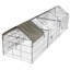 Grand poulailler avec serrure de porte sécurisée, enclos pour animaux portable pour poulets, canards, lapins, arrière-cour et ferme (130 po x 40 po x 40 po)