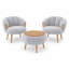 Ensemble de fauteuil à oreilles et table basse (3 pièces)-141611402-141611403