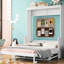 Queen Bed With Shelf, White - Improves Bedroom Layout And Function Size Functional Practical Multipurpose Shelf
