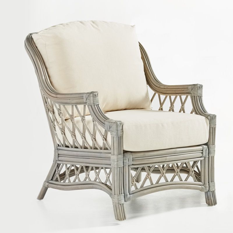 Fauteuil de 29 po de large Stowers, Beige naturel uni Dening, Saule