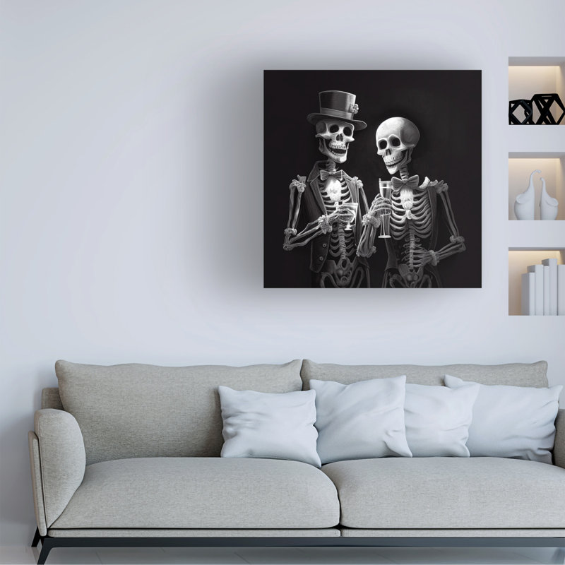 Art sur toile Sasha Skeleton VI, H 18 po x l 18 po