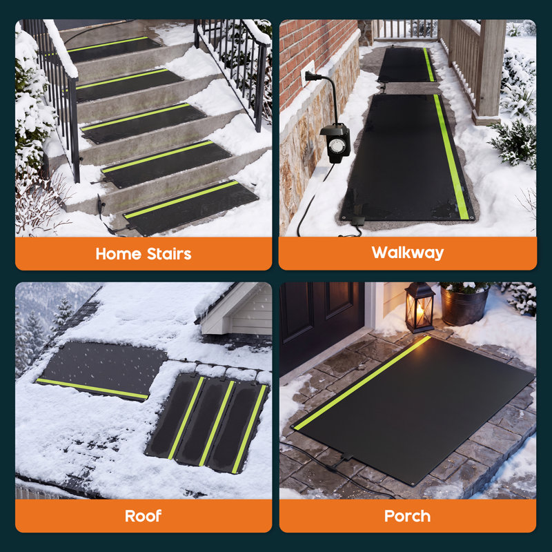 Tapis de fonte de neige électriques, 3 pièces 10x30 et 1 pièce 20x60