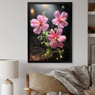 «Pink Garden Jewel Morning Glory» - art mural Morning Glory